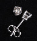 Diamant ørestikker, ca. 0.38 ct