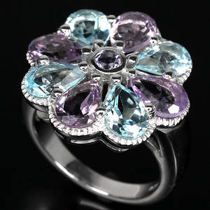 Topas- og ametystring