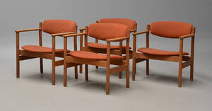 FDB. Sæt på fire armstole af egetræ4 Denne vare er sat til omsalg under nyt varenummer 4275873