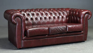 Chesterfield tre-pers.sofa. 