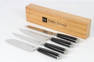 Zeido knive. Sæt på fire knive. VG10 stål 4