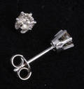 Diamant ørestikker, ca. 0.52 ct