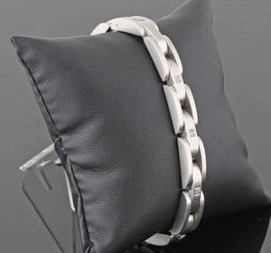 Stainless steel diamond  bracelet approx. 0.10ct