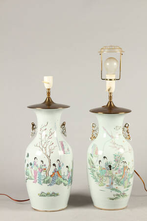 To kinesiske lamper af porcelæn, 1900-tallet 2