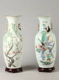 To kinesiske vaser af porcelæn, 1900-tallet 2