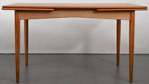 Matbord i teak med holländskt utdrag, Danmark 1960-tal
