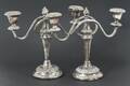 Kandelabrar ett par, nysilver, England, 1900-tal
