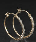 Par diamantcreoler ca. 0,25 ct.