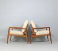 Ole Wanscher, Paar Lounge Sessel in Teak für France  Søn 2