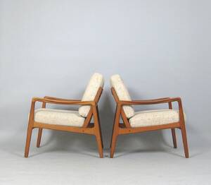 Ole Wanscher, Paar Lounge Sessel in Teak für France  Søn 2
