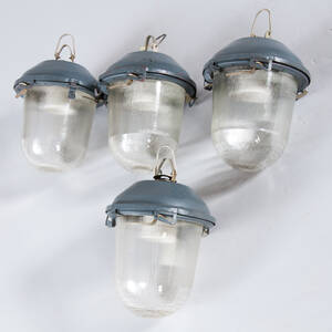 Vier kleine Werkslampen  Industrielampen  Industrieleuchten 4