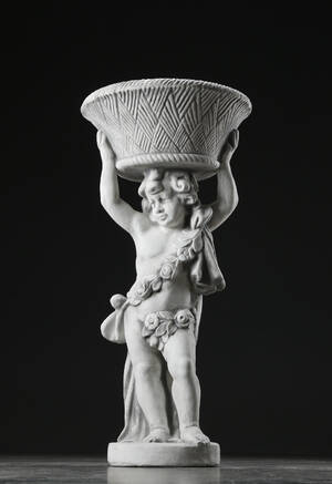 Kæmpe blomsterkrukke, støbt stenmateriale 