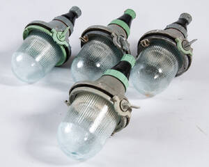 Vier kleine Werkslampen  Industrielampen  Industrieleuchten 4