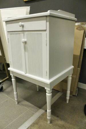 Pottskåp, gråmålat