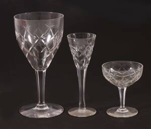 Glasservis, 1900-talets första hälft