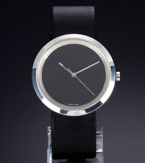 Crival Automatic. NOS unisexur i sterlingsølv med sort skive, ca. 2000
