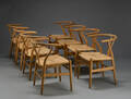 Hans J. Wegner. Sæt på otte Y- stole af eg, model CH-24. 8 Denne vare er sat til omsalg under nyt varenummer 4288005