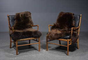 2 skandinaviske brune lammeskind 2