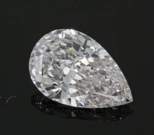 1 loose Pear shape-cut Diamond  G  IF  0.74ct. with HRD certificate.