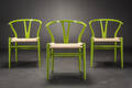 Hans J. Wegner. Sæt på tre stole, model CH-24, Y-stolen 3 