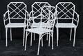 Trädgårdsstolar i bemålad järn 4st, 2000-tal
