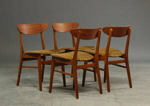 Farstrup, spisestole, teaktræ 4