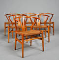 Hans J. Wegner. Seks Y-stole, model CH-24. af bøgetræ 6