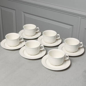 KAFFEKOPPAR med underfat, 6 st, Gunda, Gustavsberg