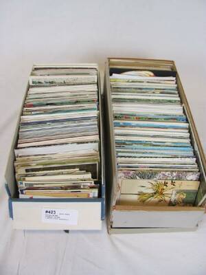 2 LÅDOR VYKORT BÅDE NYA O BEGAGNADE