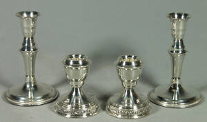 Ljusstakar, två par, ca 394 gr 4