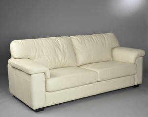 Sofa i lyst læder