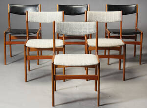 Dansk møbelproducent. Spisestole, teaktræ, 1970erne 6 