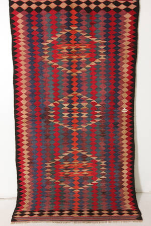 Orientmatta, flatvävd, Harsin-Kelim, 247x130 cm