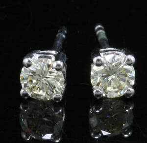  Earrings in 18k  with brilliant cut diamonds 0.50 ct 