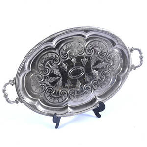 BRICKA, nysilver, 1900-tal.