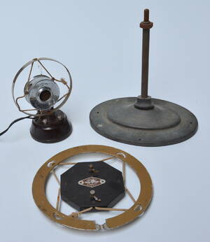 Samling mikrofoner, bl.a. Dralowid reporter 3