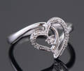 Brillant hjertering ca 0.06 ct, str 61