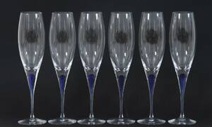 Champagneglas 6st, Intermezzo, Erika Lagerbielke för Orrefors