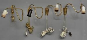 Sæt på fire væglamer af messing4