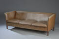 Tre-personers sofa med læder
