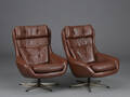 Par lænestole, læder, 1960erne, dansk møbelproducent 2