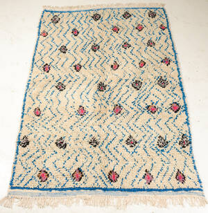 Marokkansk Berber tæppe, 226x152 cm. Denne vare er sat til omsalg under nyt varenummer 4095902