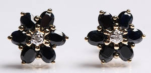 Par safir- og diamantørestikkere 2