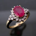 Rubin- og brillantring