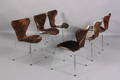 Arne Jacobsen Seks stole model 3107, koskind. 6