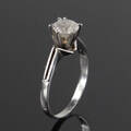 Solitairering i 14 kt. hvidguld med brillant