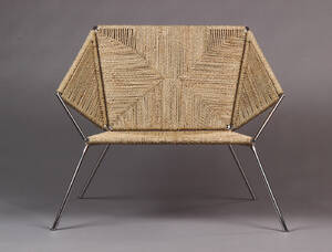 Knud Vinther. Lænestol. Spiderchair Feeter med vævning i naturfarvet søgræs  Denne vare er sat til omsalg under nyt varenummer 4288950