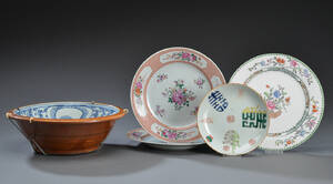 Fem dele kinesisk porcelæn, 17001900-tallet 5