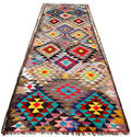 Handknuten persisk gallerimatta, Harsin-Kelim 320 x 130 cm