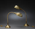 Par bordlamper af messing. 2